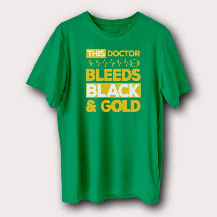 This Doctor Bleeds Black & Gold Doctor Hospital Medical Men's T-Shirt