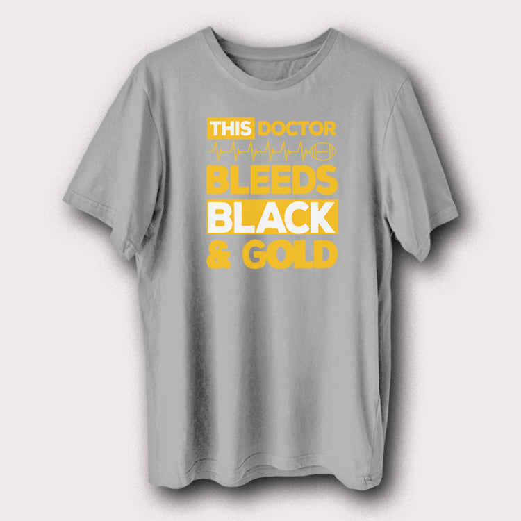 This Doctor Bleeds Black & Gold Doctor Hospital Medical Men's T-Shirt