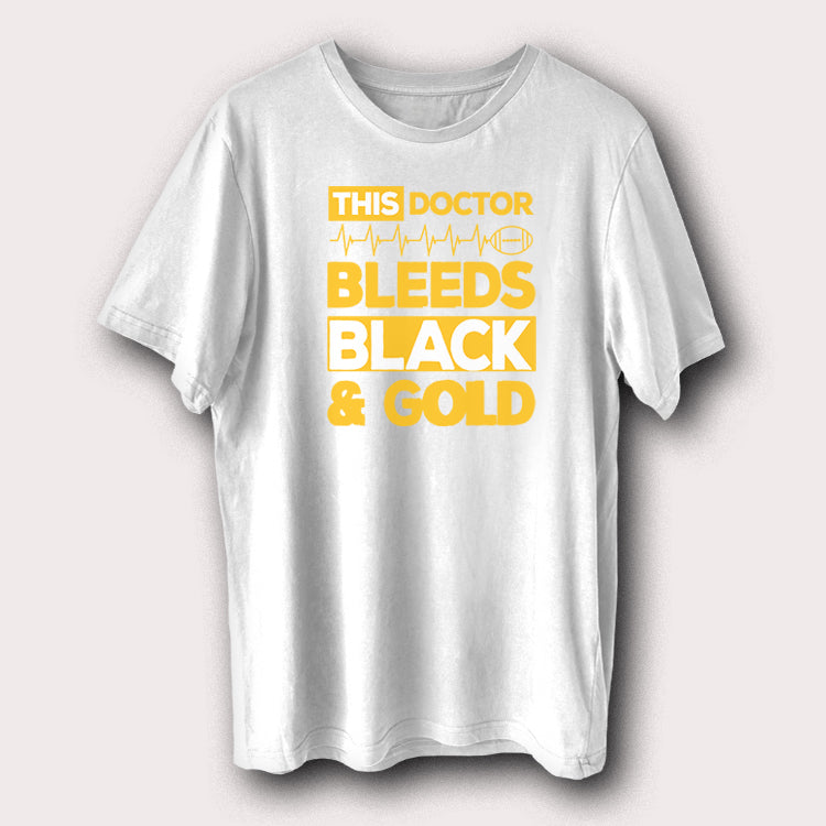 This Doctor Bleeds Black & Gold Doctor Hospital Medical Men's T-Shirt
