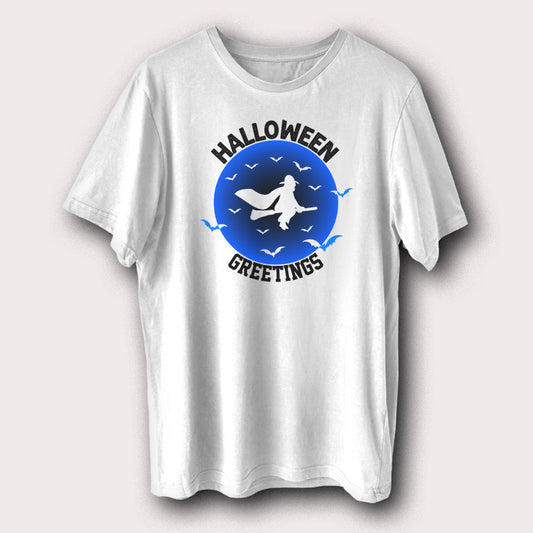 Halloween Greetings Scary Moon & Bats Halloween Day Men's T-Shirt