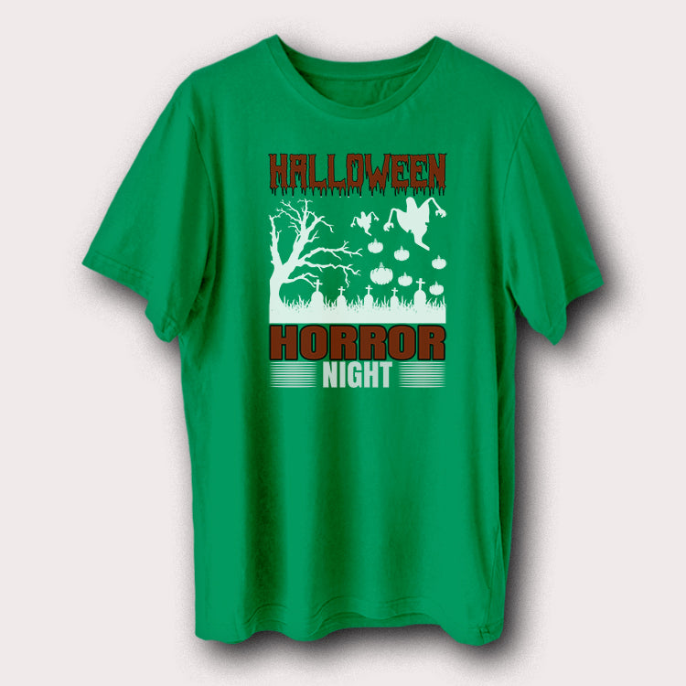 Halloween Horror Night Pumpkins & Tree Halloween Day Men's T-Shirt
