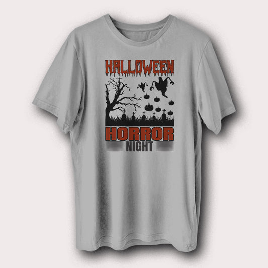 Halloween Horror Night Pumpkins & Tree Halloween Day Men's T-Shirt