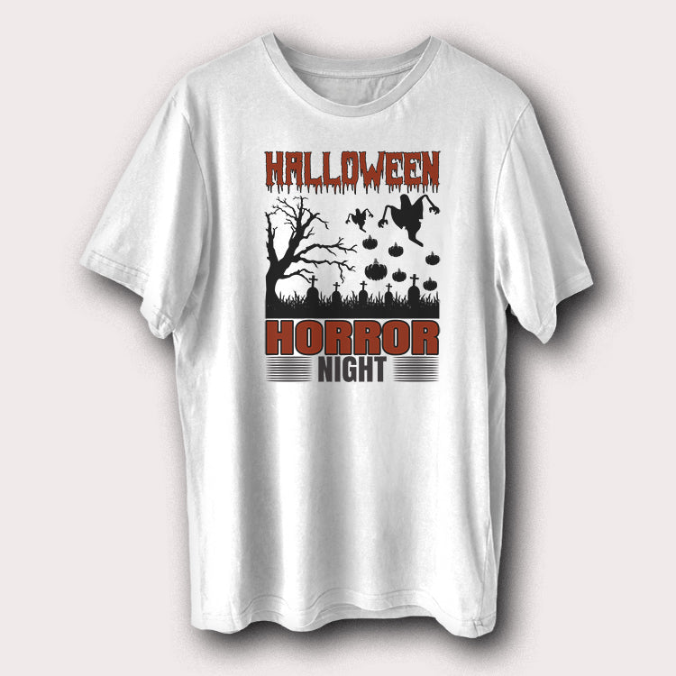 Halloween Horror Night Pumpkins & Tree Halloween Day Men's T-Shirt