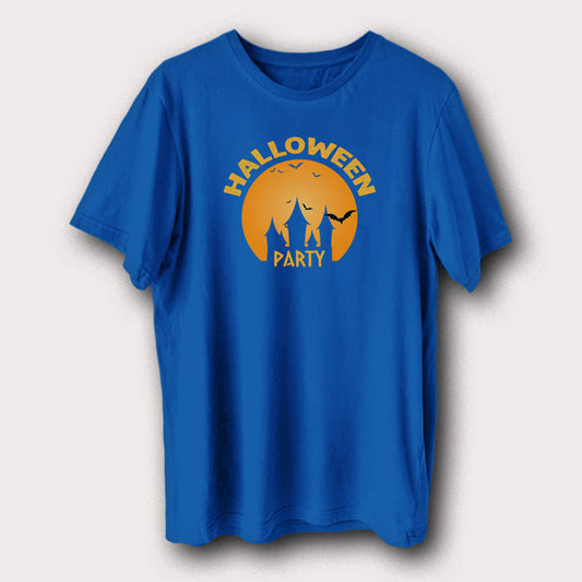 Halloween Party Funny Moon & Bats Halloween Day Men's T-Shirt