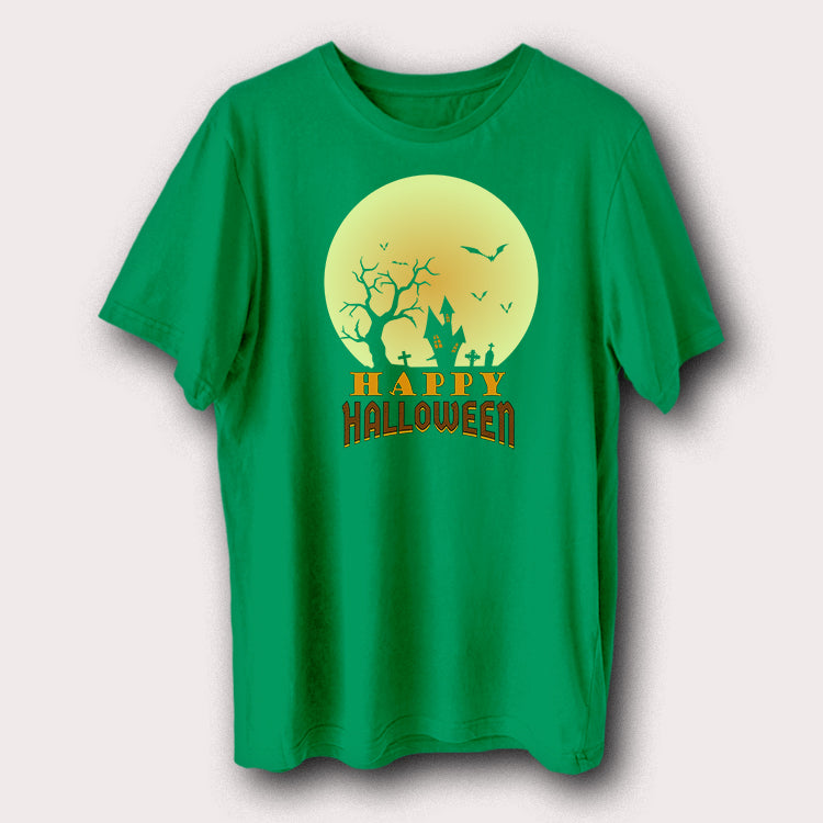 Happy Halloween Moon & Tree Halloween Day Men's T-Shirt