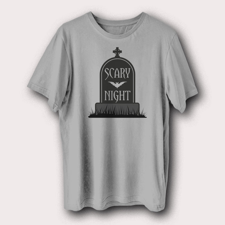 Scary Night Grave Bat Halloween Day Men's T-Shirt